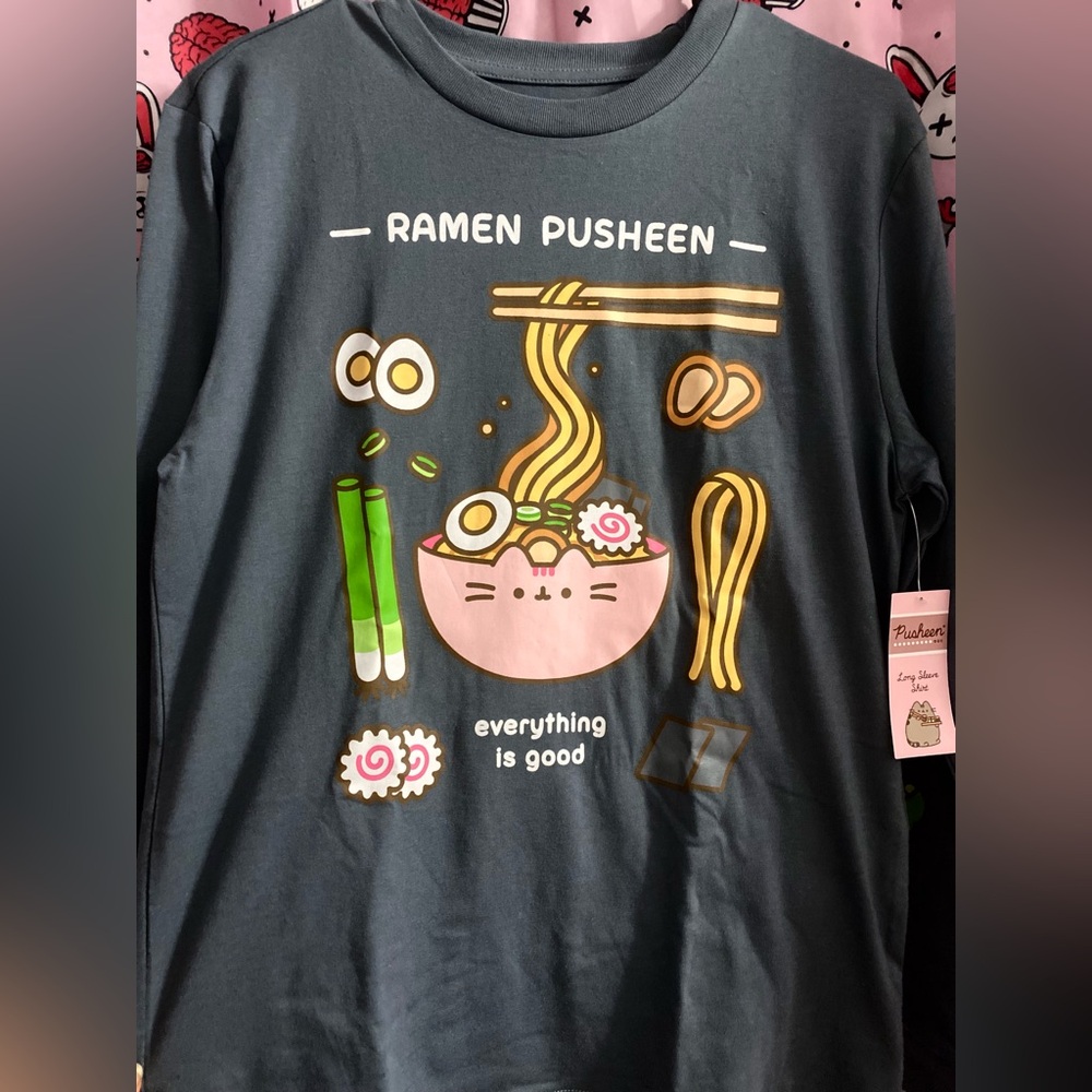 Pusheen Box Bento Box Ramen/Sushi xs long sleeve shirt & tote bag - Picture 7 of 11